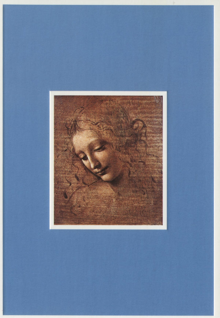 Tête de Jeune Fille échevelée dite aussi Leda by Leonard de Vinci - 4 X 6 Inches (10 Postcards)