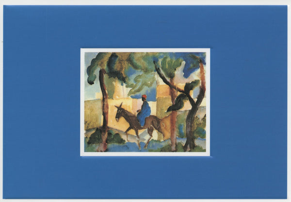 Homme sur un Âne by August Macke - 4 X 6 Inches (10 Postcards)