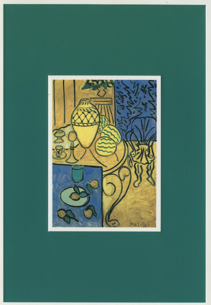 Intérieur Jaune et Bleu by Henri Matisse - 4 X 6 Inches (10 Postcards)