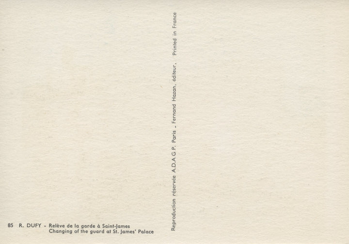 Relève de la Garde à Saint-James by Raoul Dufy - 4 X 6 Inches (10 Postcards)