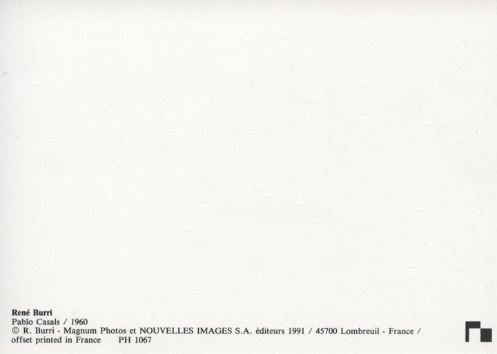 Pablo Casals by René Burri - 4 X 6 Inches (10 Postcards)