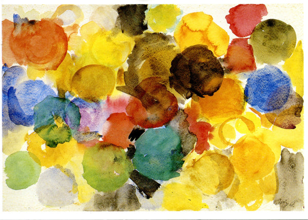 Aquarelle, 1961 by Ernst-Wilhelm Nay - 4 X 6 Inches (10 Postcards)