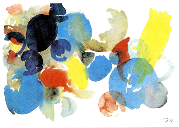 Aquarelle, 1961 by Ernst-Wilhelm Nay - 4 X 6 Inches (10 Postcards)