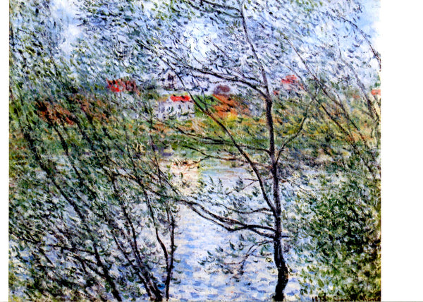 Les bords de la Seine, 1878 by Claude Monet - 4 X 6 Inches (10 Postcards)