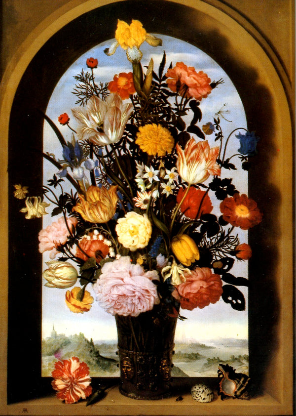 Vase de fleurs by Ambrosius Bosschaert - 4 X 6 Inches (10 Postcards)