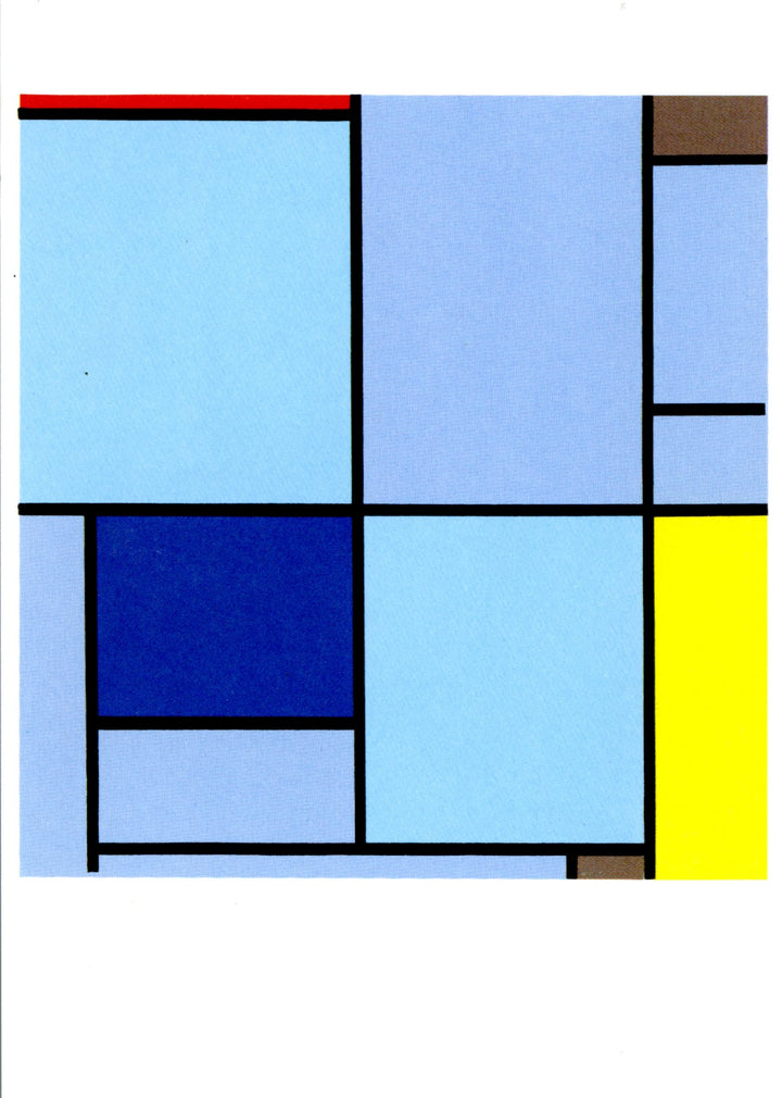 Composition avec rouge, bleu et jaune by Piet Mondrian - 4 X 6 Inches (10 Postcards)