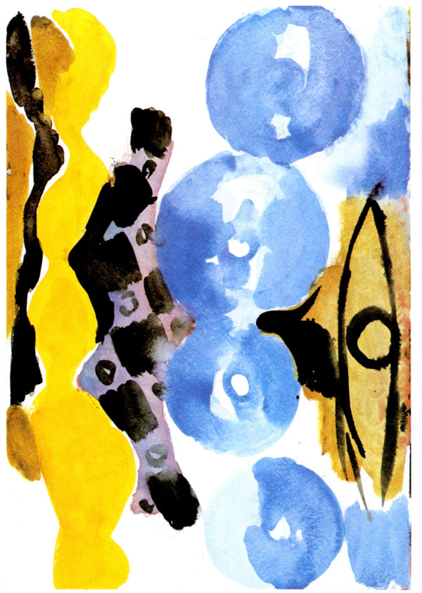 Aquarelle, 1965 by Ernst-Wilhelm Nay - 4 X 6 Inches (10 Postcards)