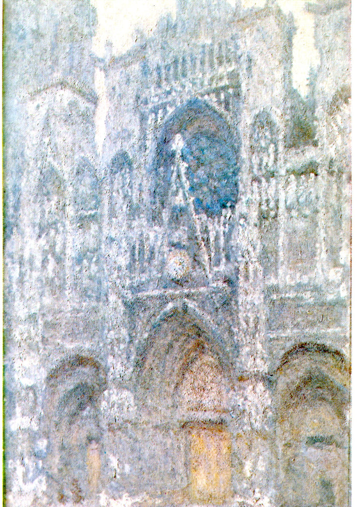 La cathédrale de Rouen, le portail, temps gris. 1894 by Claude Monet - 4 X 6 Inches (10 Postcards)