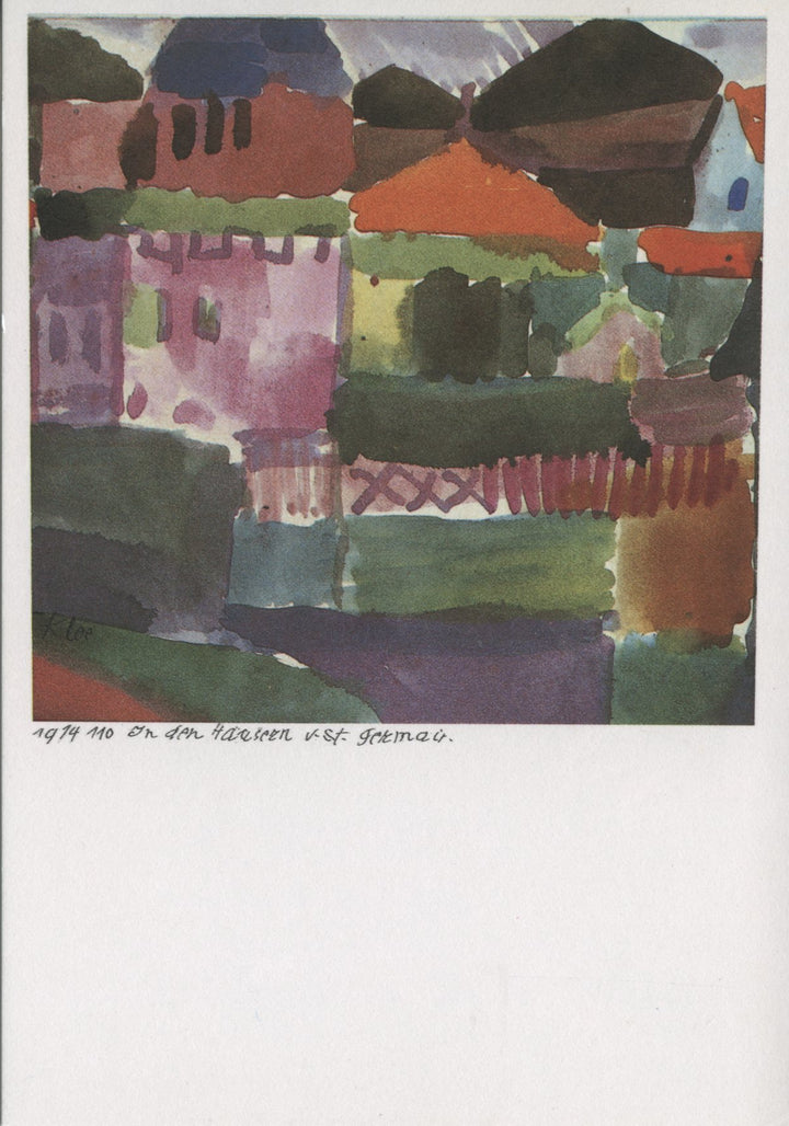 Parmi les Maisons de Saint-Germain by Paul Klee - 4 X 6 Inches (10 Postcards)