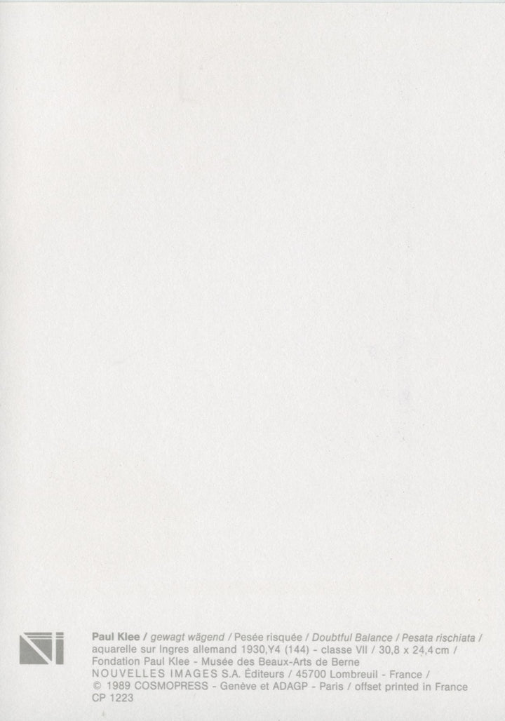 Pesée Risquée by Paul Klee - 4 X 6 Inches (10 Postcards)