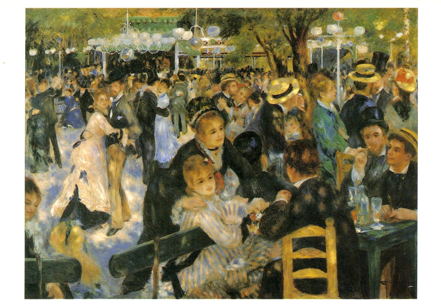Bal au Moulin de la Galette by Pierre Auguste Renoir - 4 X 6 Inches (1 ...
