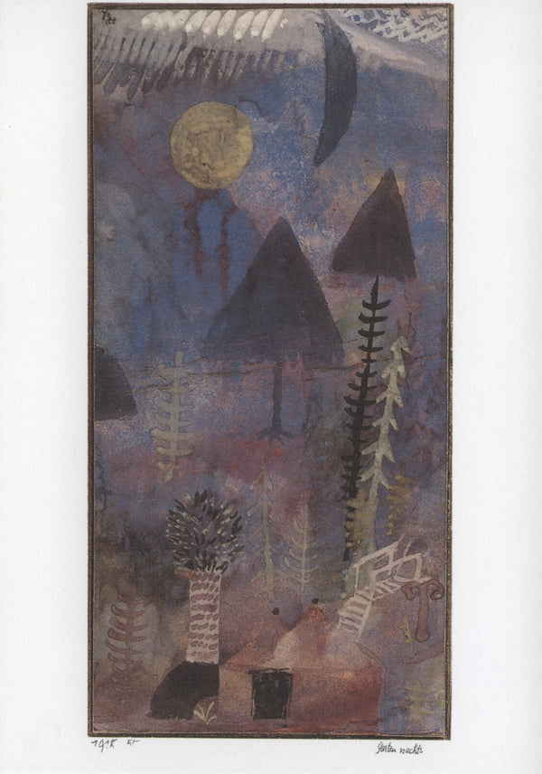 Jardin la Nuit by Paul Klee - 4 X 6 Inches (10 Postcards)