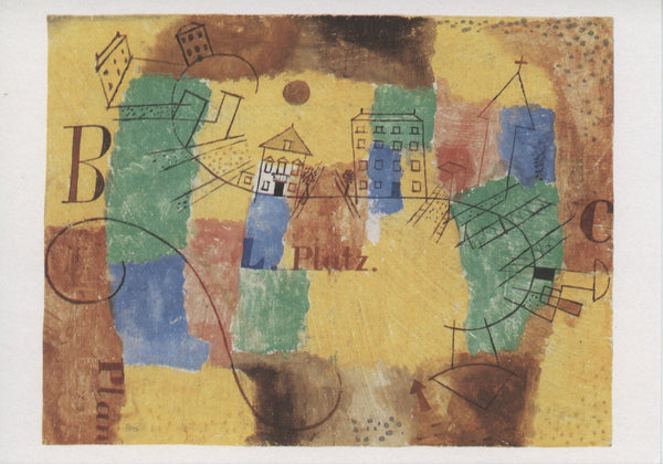 Der L. Platz im Bau by Paul Klee - 4 X 6 Inches (10 Postcards)