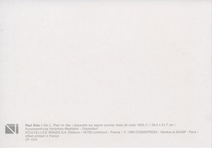 Der L. Platz im Bau by Paul Klee - 4 X 6 Inches (10 Postcards)
