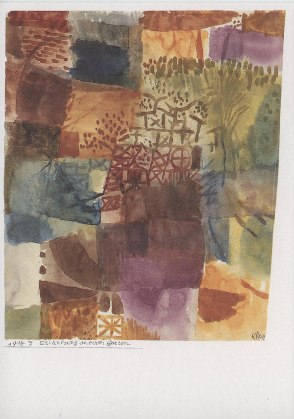 Souvenir d'un Jardin by Paul Klee - 4 X 6 Inches (10 Postcards)