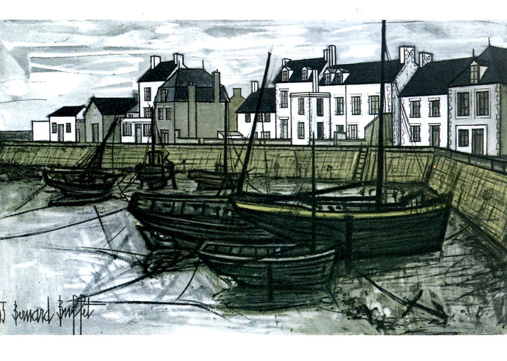 Port Breton by Bernard Buffet - 4 X 6 Inches (10 Postcards)