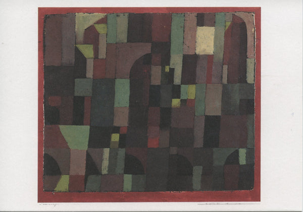 Architecte Rouge-Vert by Paul Klee - 4 X 6 Inches (10 Postcards)