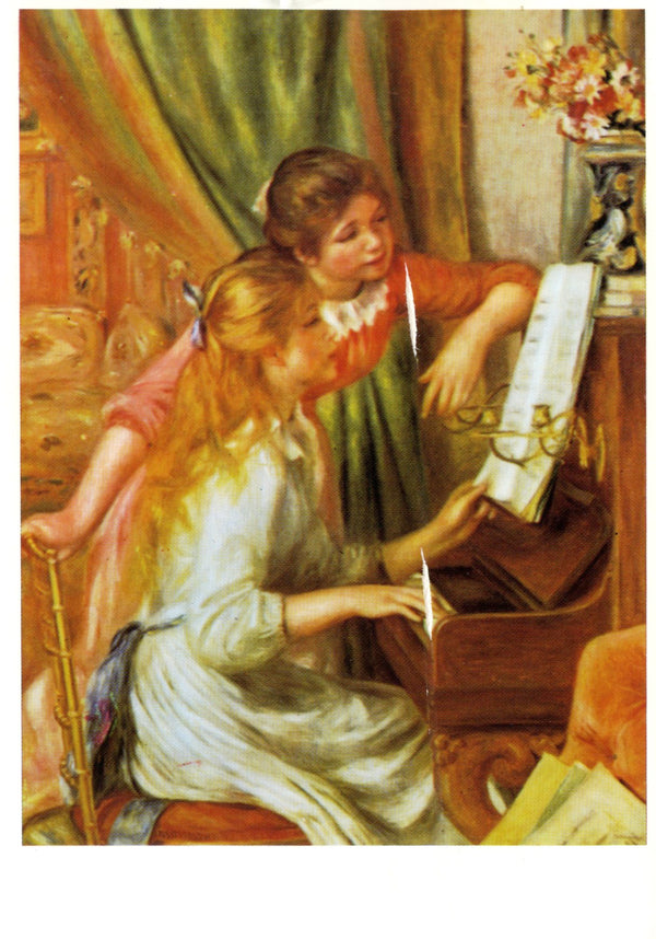 Jeunes filles au piano by Pierre Auguste Renoir - 4 X 6 Inches (10 Postcards)