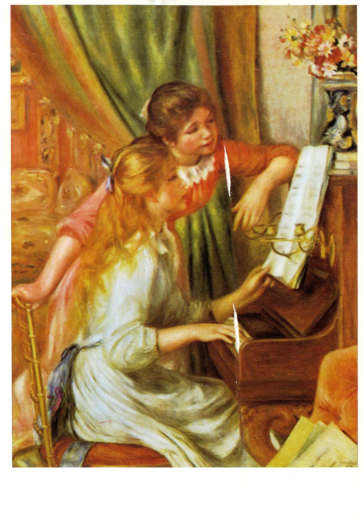 Jeunes filles au piano by Pierre Auguste Renoir - 4 X 6 Inches (10 Postcards)