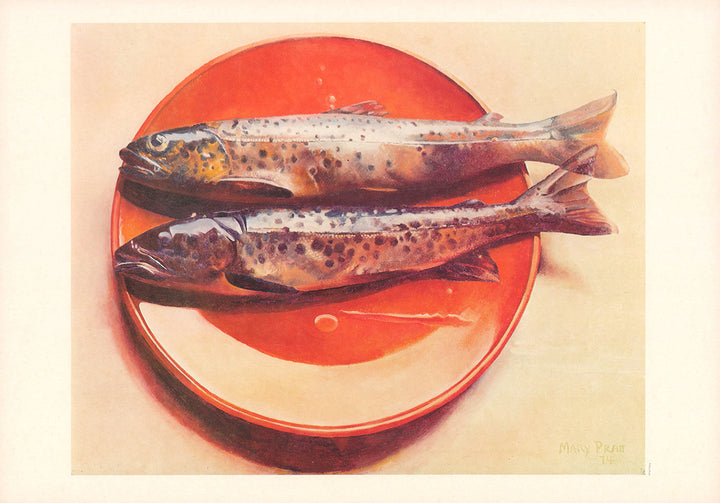 Fish on a Red Plate, 1974 by Mary Pratt - 11 X 16 Inches (Art Print)