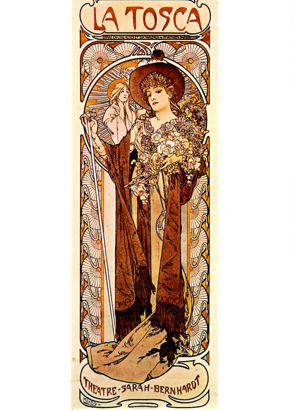 La Tosca by Alphonse Mucha - 4 X 6 Inches (10 Postcards)