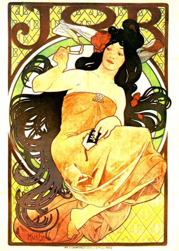 Job by Alphonse Mucha - 4 X 6 Inches (10 Postcards)