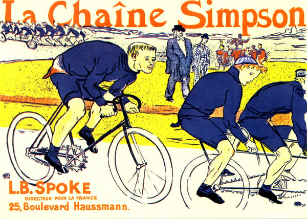 La Chaîne Simpson, 1896 by Henri de Toulouse-Lautrec - 4 X 6 Inches (10 Postcards)