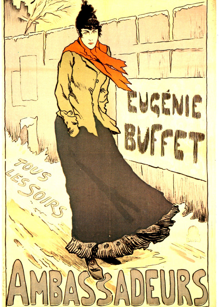 Eugénie Buffet, Ambassadeurs, 1893 by Lucien Metivet - 4 X 6 Inches (10 Postcards)