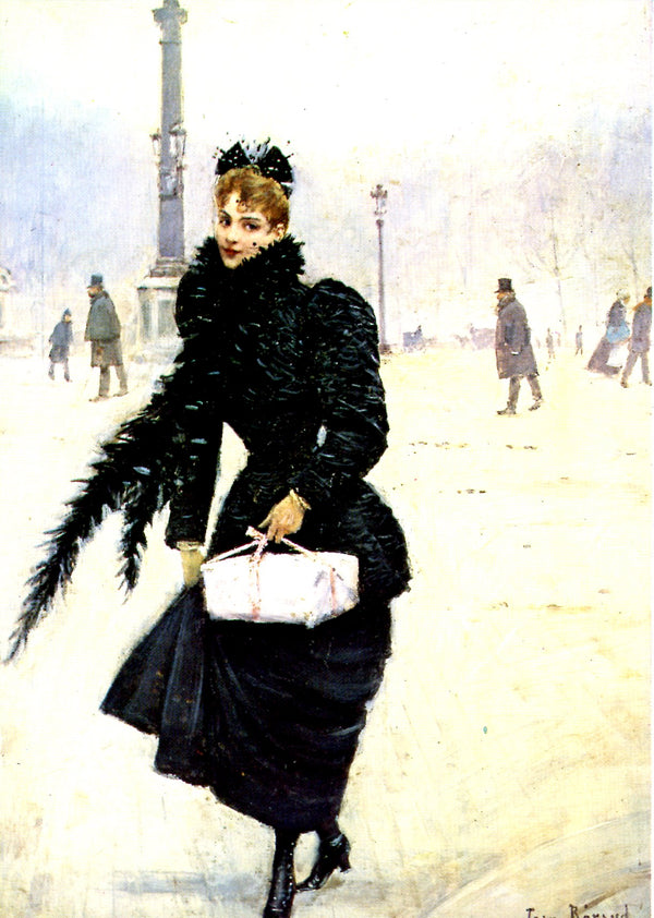 Parisienne place de la Concorde by Jean Béraud - 4 X 6 Inches (10 Postcards)