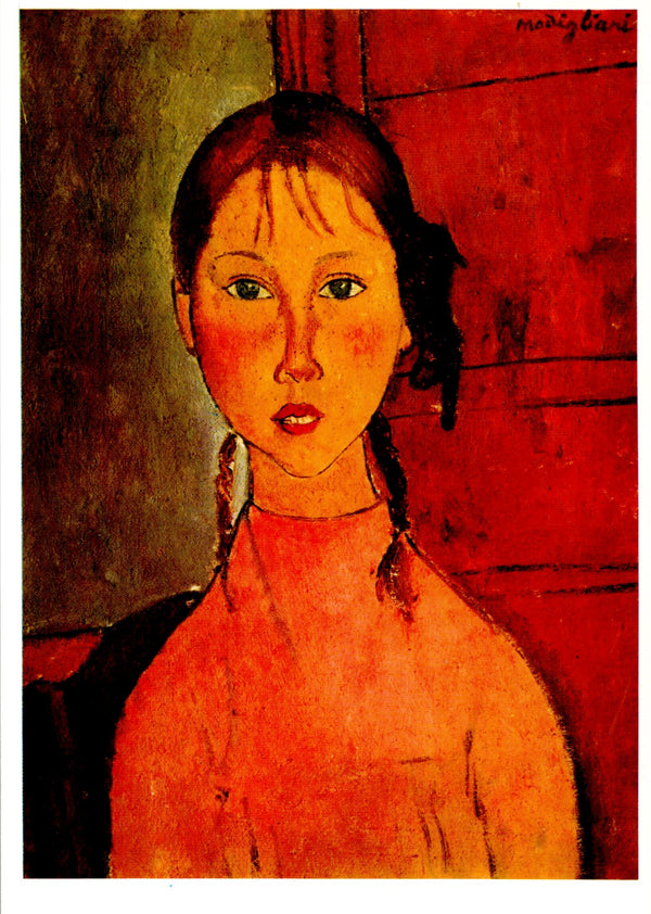 Fillettes aux nattes, 1918 by Amedeo Modigliani - 4 X 6 Inches (10 Postcards)