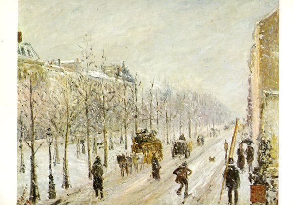 Boulevard extérieurs, effet de neige by Camille Pissarro - 4 X 6 Inches (10 Postcards)