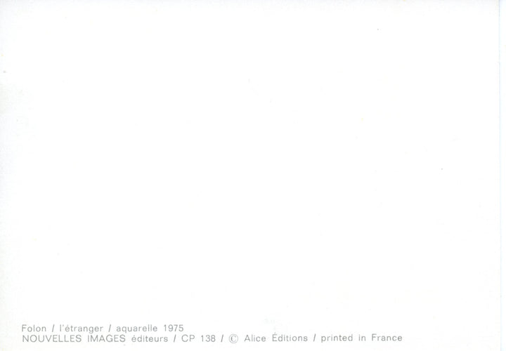 L'étranger by Jean-Michel Folon - 4 X 6 Inches (10 Postcards)