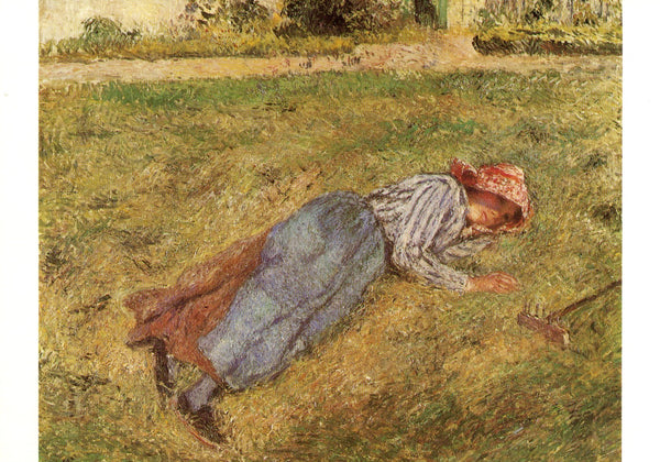 Le Repos, Paysage couché dans l'herbe, 1882 by Camille Pissarro - 4 X 6 Inches (10 Postcards)