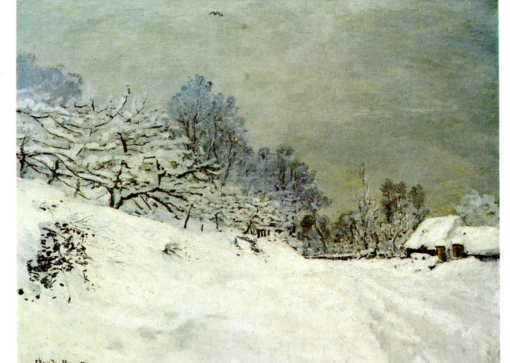 Environs de Honfleur, neige, 1867 by Claude Monet - 4 X 6 Inches (10 Postcards)