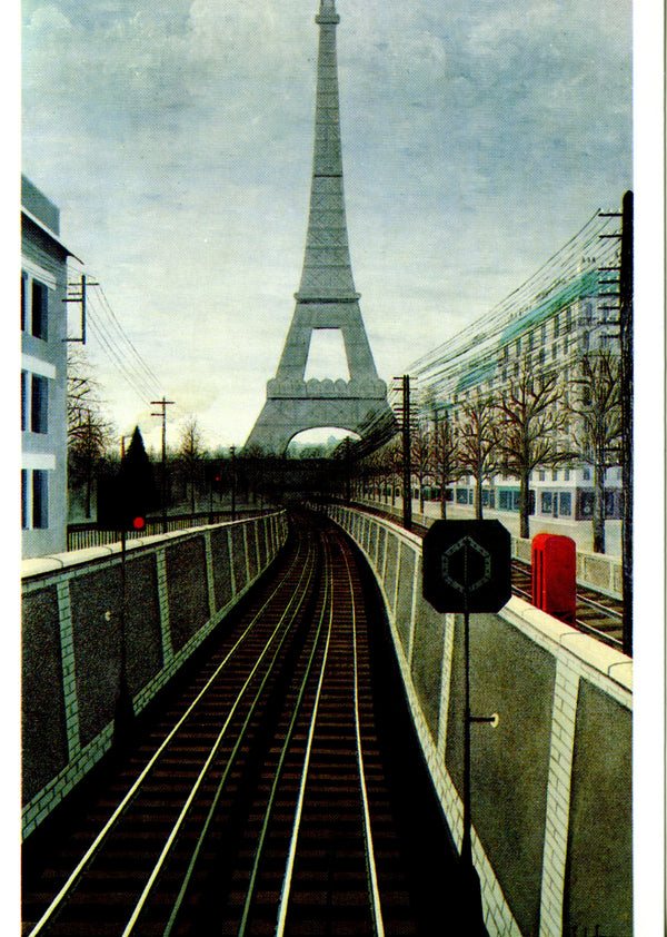 La Tour Eiffel et le chemin de fer de Versailles, 1943 by Jules Lefranc - 4 X 6 Inches (10 Postcards)