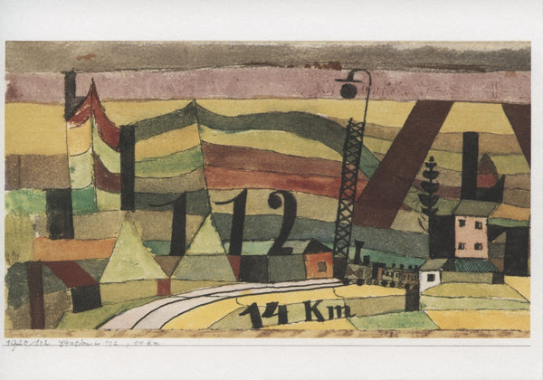 Station L 112, 14km by Paul Klee - 4 X 6 Inches (10 Postcards)