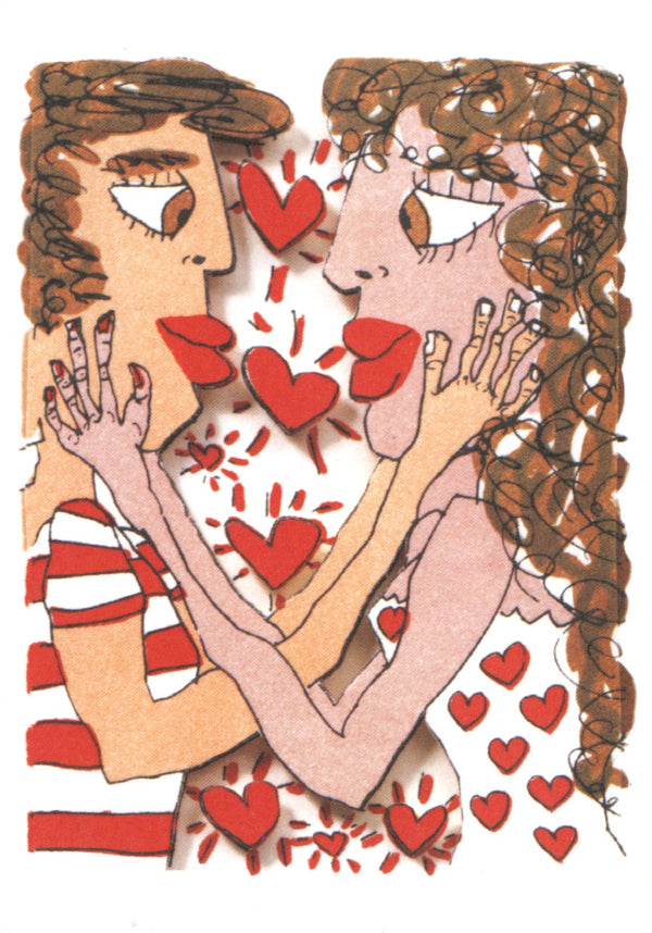 Regard Amoureux by James Rizzi - 4 X 6 Inches (10 Postcards)