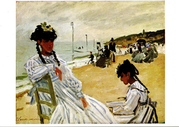 Sur la plage à Trouville, 1870 by Claude Monet - 4 X 6 Inches (10 Postcards)