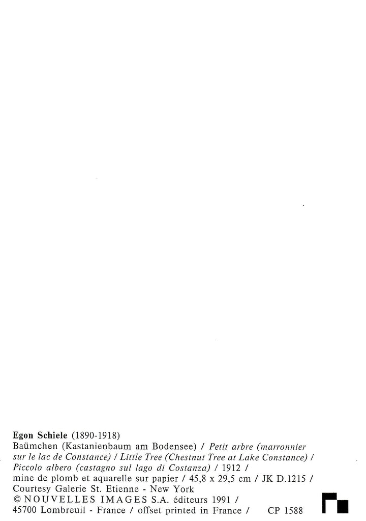 Petit Arbre by Egon Schiele - 4 X 6 Inches (10 Postcards)