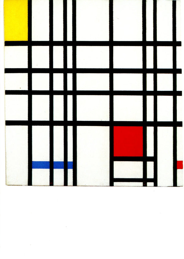 Composition II avec rouge, jaune et bleu by Piet Mondrian - 4 X 6 Inches (10 Postcards)