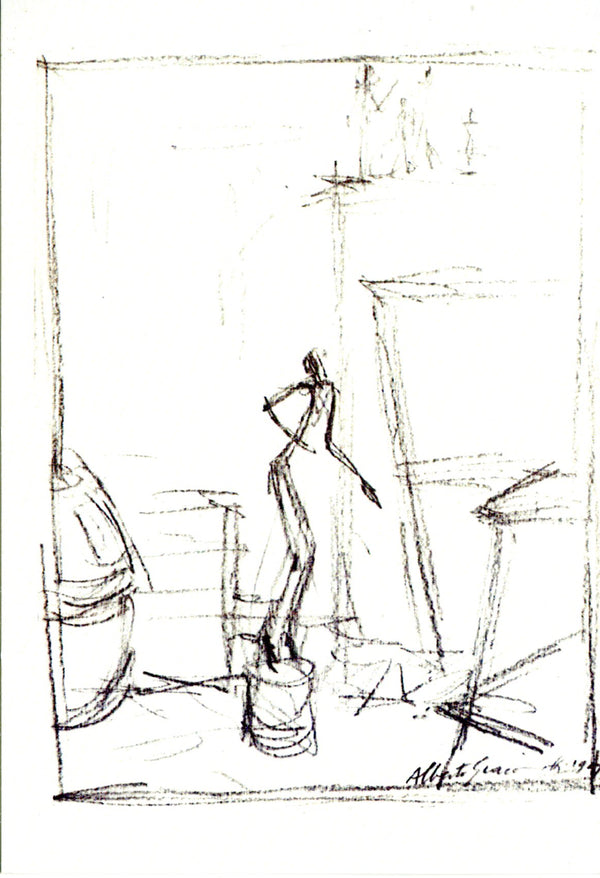 L'Homme qui Chavire by Albert Giacometti - 4 X 6 Inches (10 Postcards)