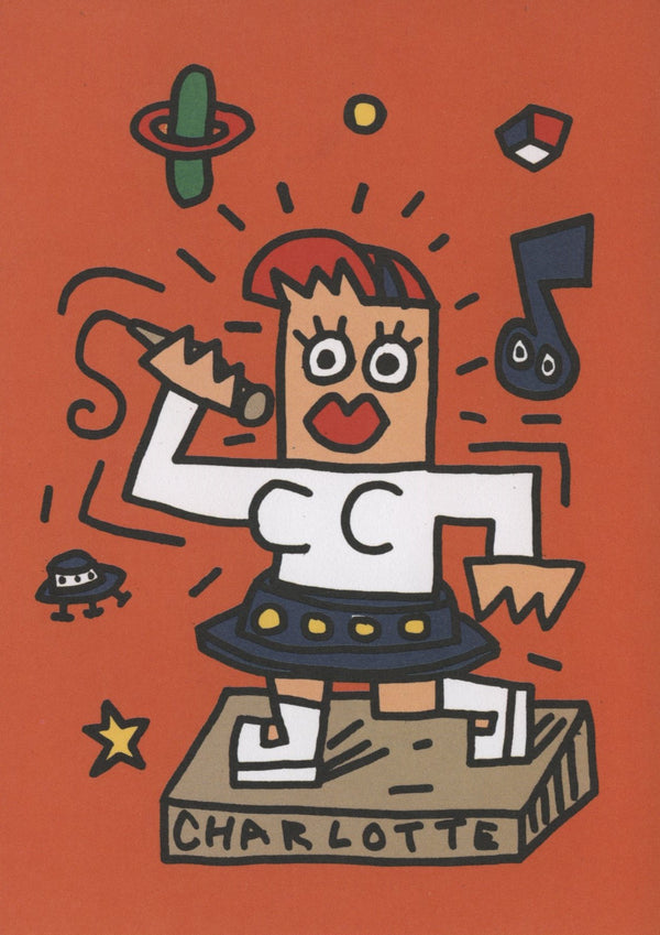 Charlotte, 1988 by Speedy Graphito - 4 X 6 Inches (10 Postcards)