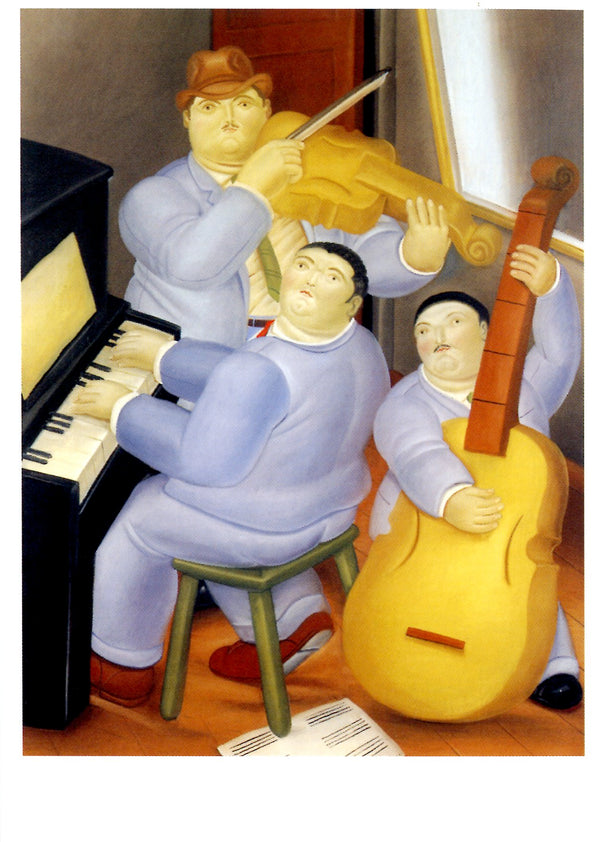Trois Musiciens by Fernando Botero - 4 X 6 Inches (10 Postcards)