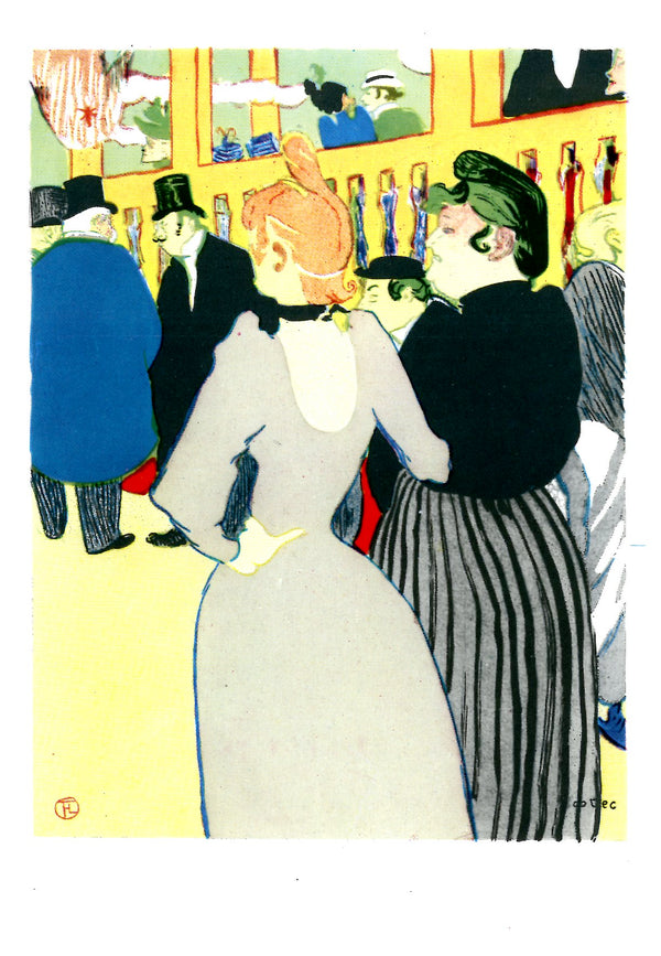 Au Moulin Rouge by Henri de Toulouse-Lautrec - 4 X 6 Inches (10 Postcards)
