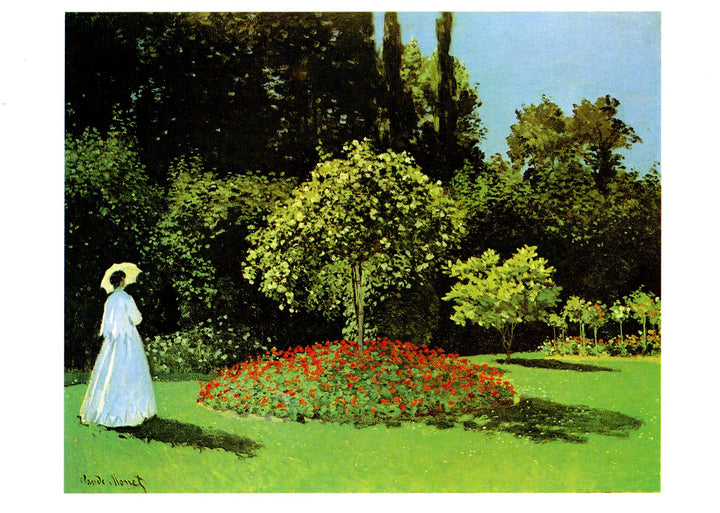 Une Dame dans le jardin, 1867 by Claude Monet - 4 X 6 Inches (10 Postcards)