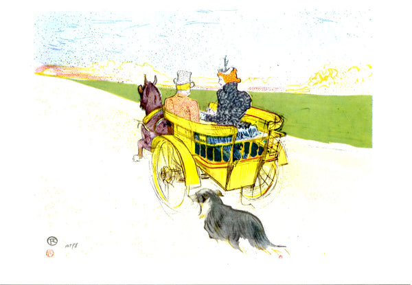 La Partie de Campagne by Henri de Toulouse-Lautrec - 4 X 6 Inches (10 Postcards)