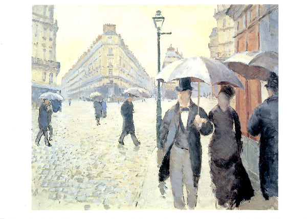 Temps de pluie à Paris au carrefour des rues de Turin et de Moscou, 1877 by Gustave Caillebotte  - 4 X 6 Inches (10 Postcards)