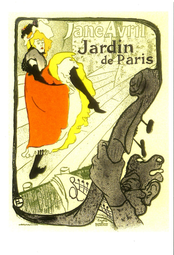 Jardin de Paris by Henri de Toulouse-Lautrec - 4 X 6 Inches (10 Postcards)