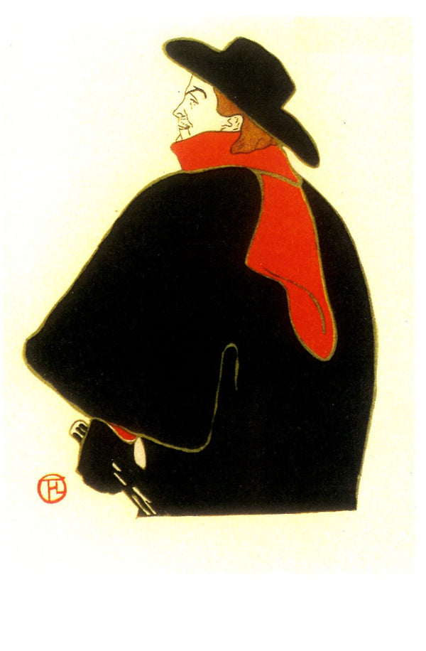 Aristide Bruant by Henri de Toulouse-Lautrec - 4 X 6 Inches (10 Postcards)