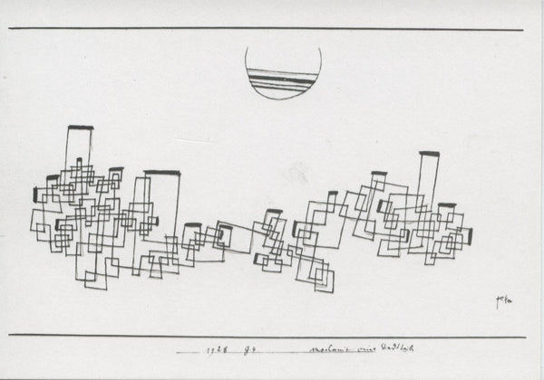 Mécanique du Quartier d'une Ville by Paul Klee - 4 X 6 Inches (10 Postcards)